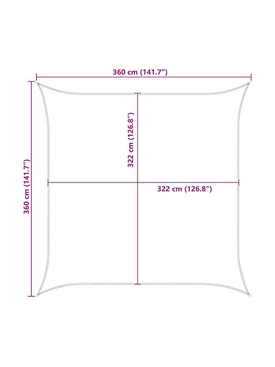 vidaXL White Terrace Tent 3.6x3.6m