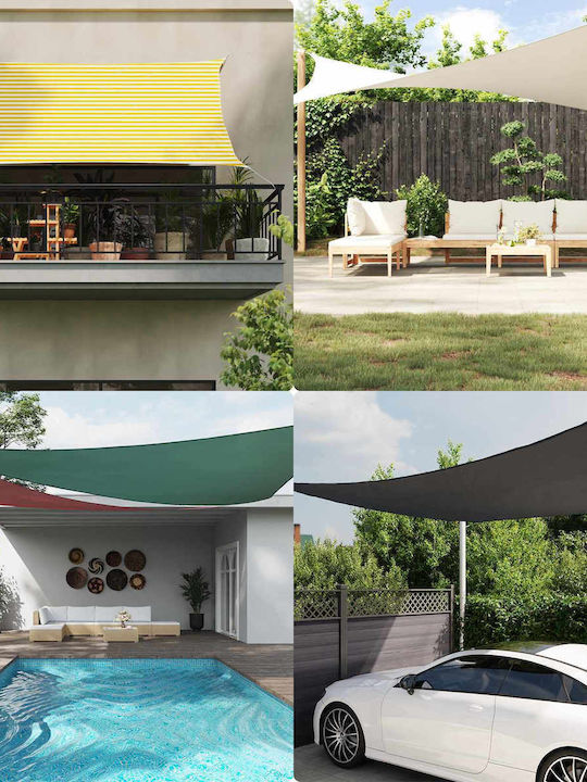 vidaXL White Terrace Tent 3.6x3.6m