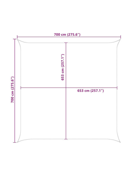 vidaXL Gray Terrace Tent 7x7m