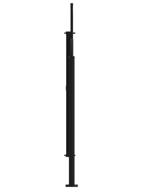 vidaXL Πλαϊνή Τέντα Βεράντας Μαύρη 3x1.7m