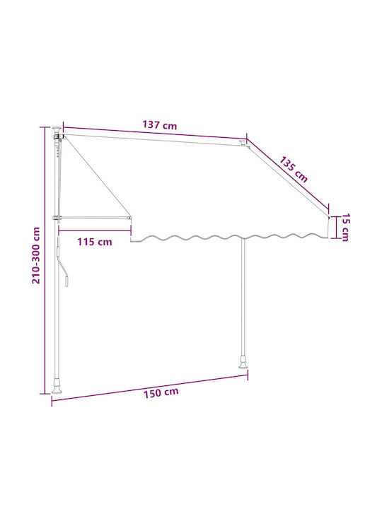 vidaXL Black Terrace Tent x