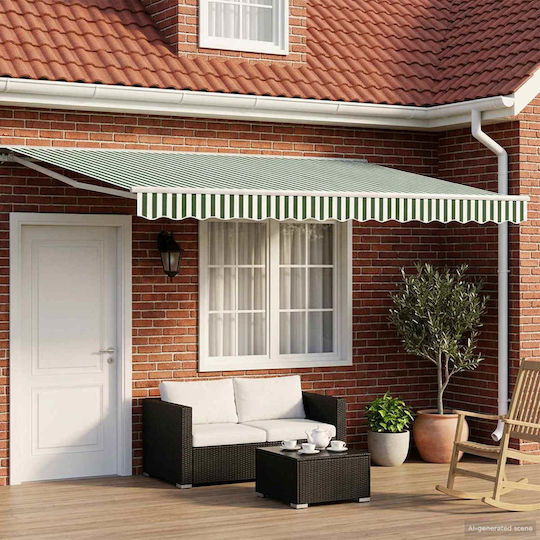 vidaXL Green Awning Frame with PU Coating 3x4m