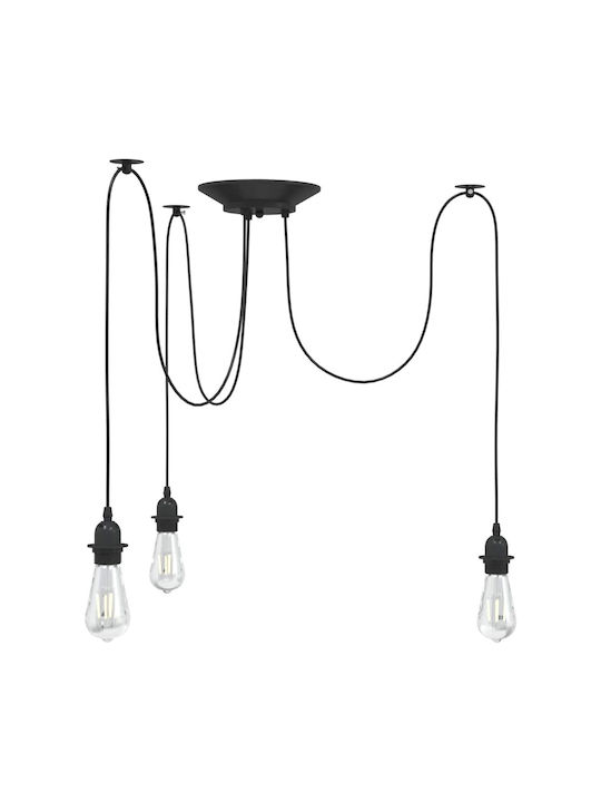 vidaXL Black Ceiling Light with E27 Socket
