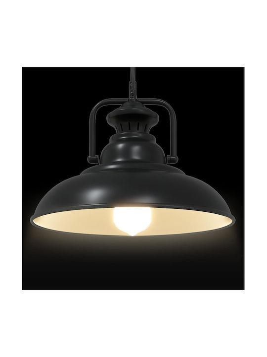 vidaXL Black Ceiling Light with E27 Socket 31x31cm