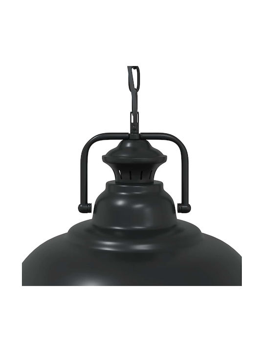 vidaXL Black Ceiling Light with E27 Socket 31x31cm