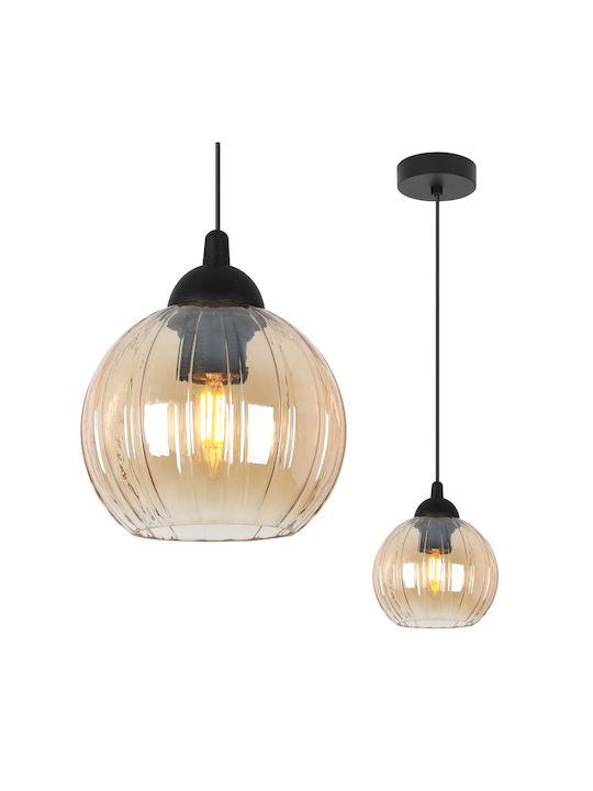 Light Home Κρεμαστό Φωτιστικό Μαύρο με Ντουί E27