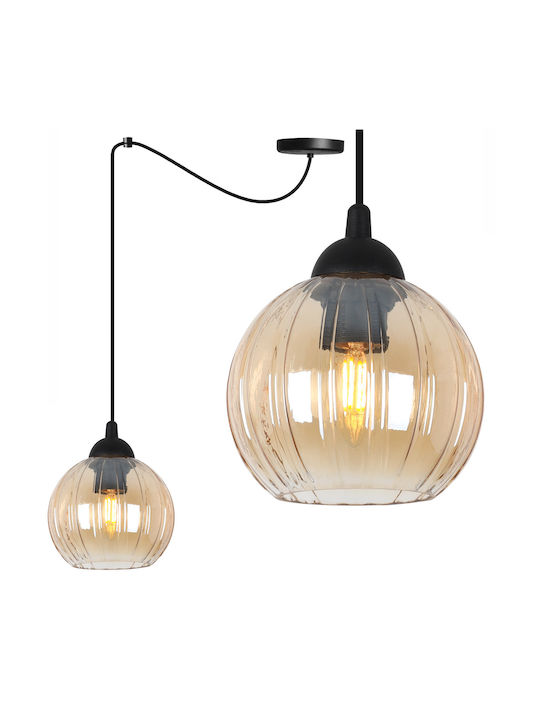 Light Home Candelabru Suspendat Negru cu Soclu E27
