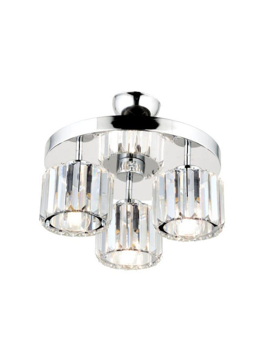 SteweHome Silver Pendant Ceiling Light with E27 Socket 30x60x20cm
