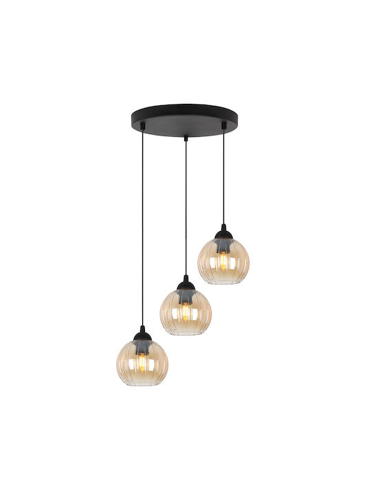 Light Home Candelabru Suspendat Negru cu Soclu E27