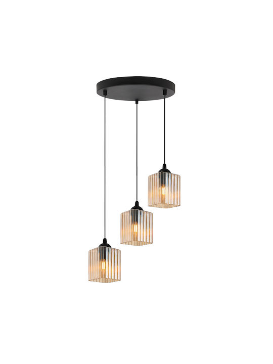 Light Home Candelabru Suspendat Negru cu Soclu E27