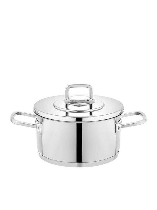 SteweHome Cookware Set from Stainless Steel with Ceramic Coating 8pcs