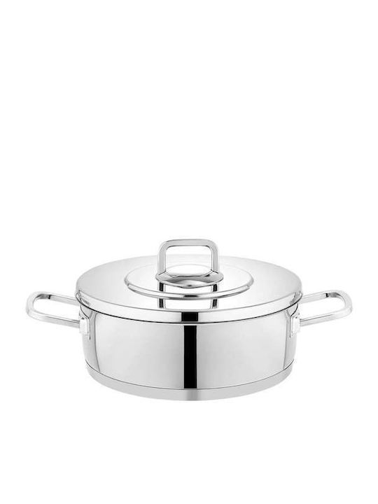SteweHome Cookware Set from Stainless Steel with Ceramic Coating 8pcs