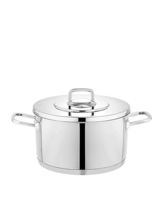 SteweHome Cookware Set from Stainless Steel with Ceramic Coating 8pcs