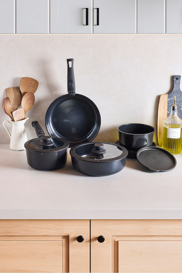 SteweHome Aluminum Pots Set 15 Pieces SteweHome Aluminum Pots Set 15 Pieces