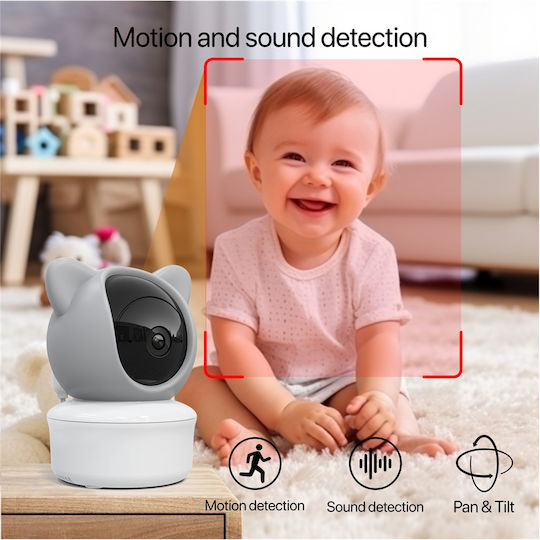 Powertech Wireless Baby Monitor with Two-Way Audio & Lullabies