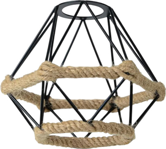 Diamond Lamp Shade Rustic Hemp Rope Black Diamond Lamp Shade Rustic Hemp Rope Black