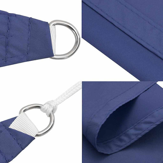 vidaXL Pânză Triunghiulară De Umbrire Albastră Cu Strat PU 2m