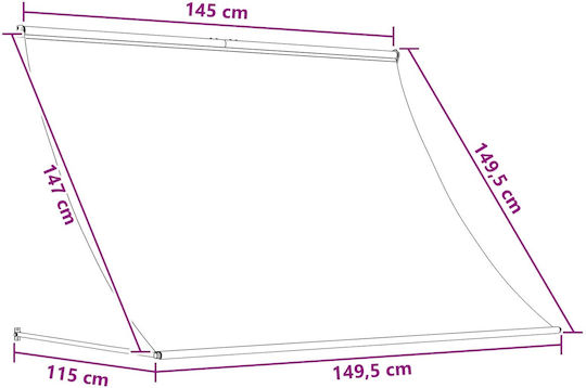 Vidaxl Black Windproof 150 X 150 Cm