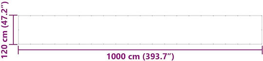 vidaXL Schatten-Teiler Gelb mit PU-Beschichtung 1,2x10m