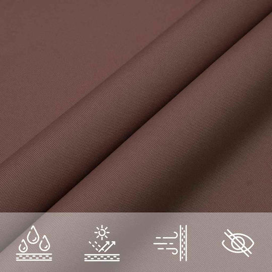 vidaXL Triangle Shade Sail Brown with PU Coating 2m