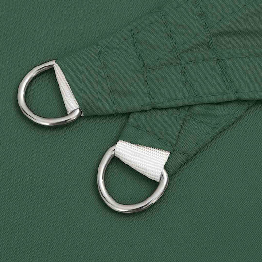 vidaXL Триъгълен Shade Sail Зелен с PU покритие 2м