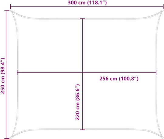 vidaXL Ορθογώνιο Πανί Σκίασης Κίτρινο 2.5x3m