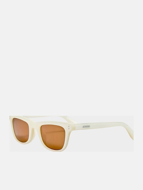 JACQUEMUS Γυαλιά Ηλίου Λευκά με Σκελετό