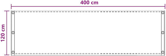 vidaXL Rectangular Beige Shade Divider 1.2x4m