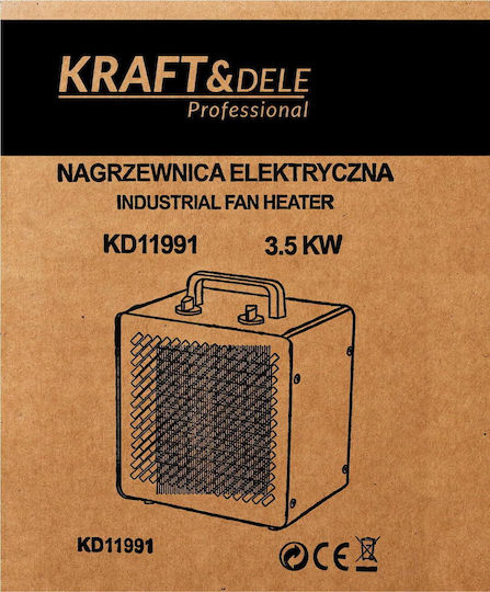 Kraft & Dele Индустриален Електрически Нагревател С Вентилатор 3.5kW
