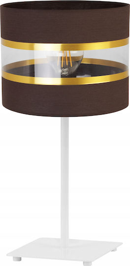 Light Home Μεταλλικό Πορτατίφ για Ντουί E27 με Λευκό Καπέλο και Βάση