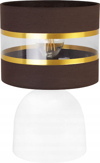 Light Home Μεταλλικό Πορτατίφ για Ντουί E27 με Λευκό Καπέλο και Βάση