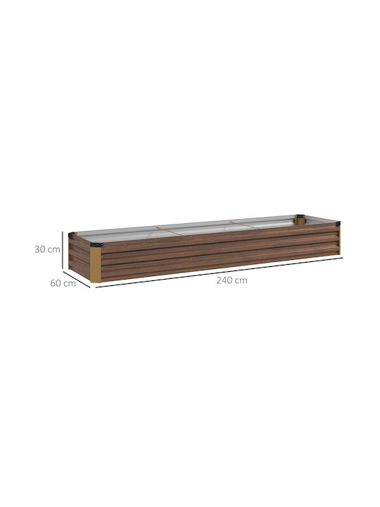 Pot Dark Brown 240x60x30cm.