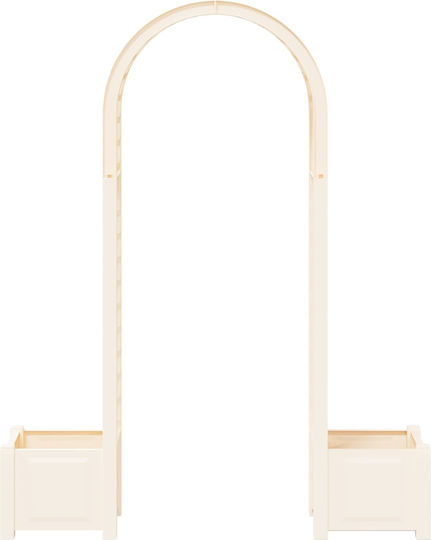 vidaXL Пластмасова Бяла Саксия за Цветя 168.5x43см