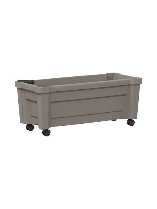 vidaXL Γλάστρα Πλαστική Γκρι 79x35x33εκ.