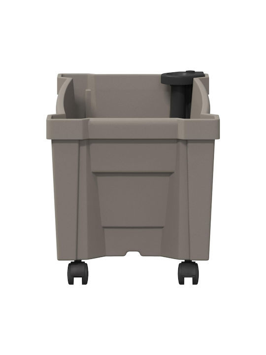 vidaXL Γλάστρα Πλαστική Γκρι 79x35x33εκ.