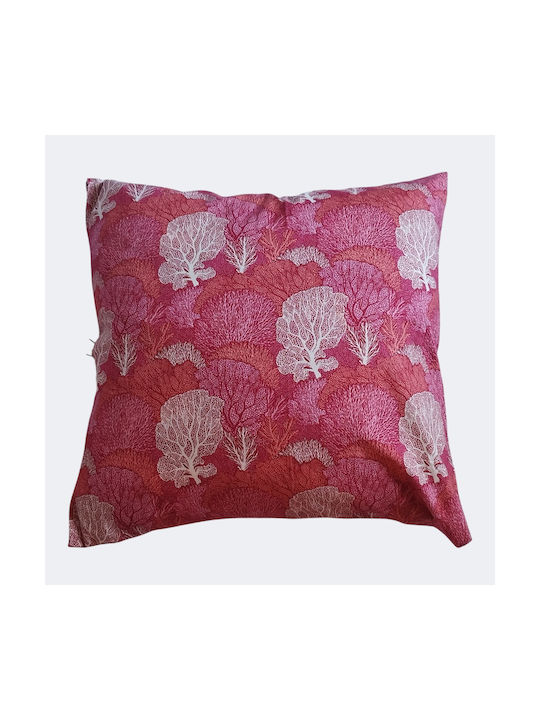 Oxygen Διακοσμητική Μαξιλαροθήκη Red Tree Κόκκινη 45x45εκ.