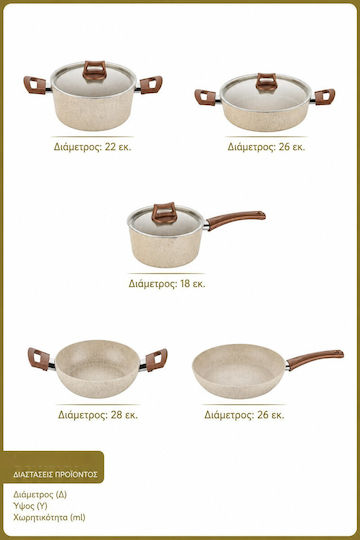 SteweHome Kochgeschirr-Set aus Aluminium 13 Teile