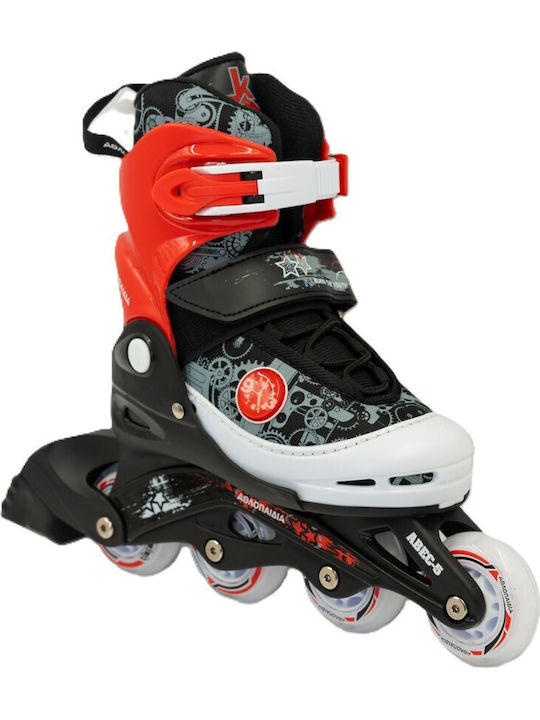 3K Medical Line S.A. Inline Αυξομειούμενα Rollers Κόκκινα Παιδικά