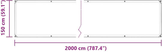 vidaXL Αδιάβροχος Μουσαμάς 20x1.5μ. Διάφανος