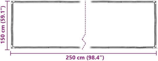 vidaXL Αδιάβροχος Μουσαμάς 2.5x1.5μ. Διάφανος