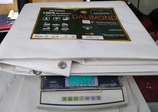 Dalimond Waterproof Tarpaulin 250gr/m² 6x5m Heavy Duty White