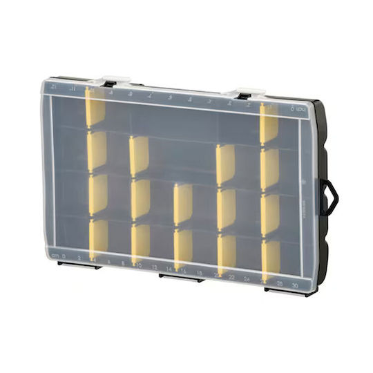 Stanley Tool Compartment Organiser 22 Slot Adjustable Black 36x23x4.8cm