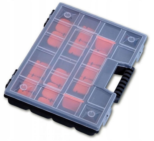 Prosperplast Ταμπακιέρα Εργαλείων 21 Θέσεων Μαύρη 29x19.5x3.5εκ.