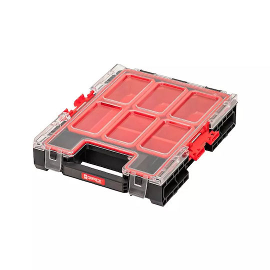 Qbrick QBrick System One Tool Compartment Organiser 6 Slot with Removable Box Red 36.5x36.5x7.7cm