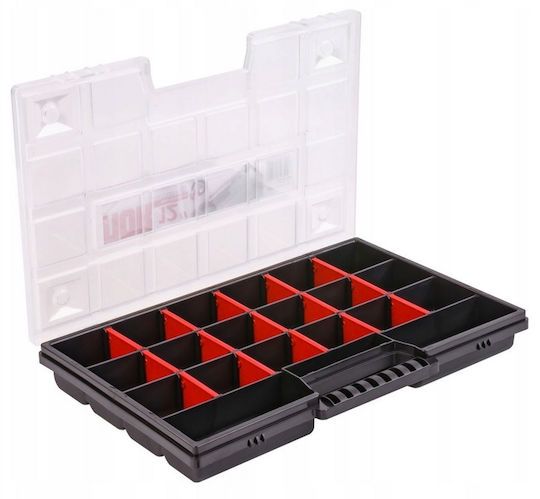 Prosperplast Ταμπακιέρα Εργαλείων 21 Θέσεων Μαύρη 29x19.5x3.5εκ.