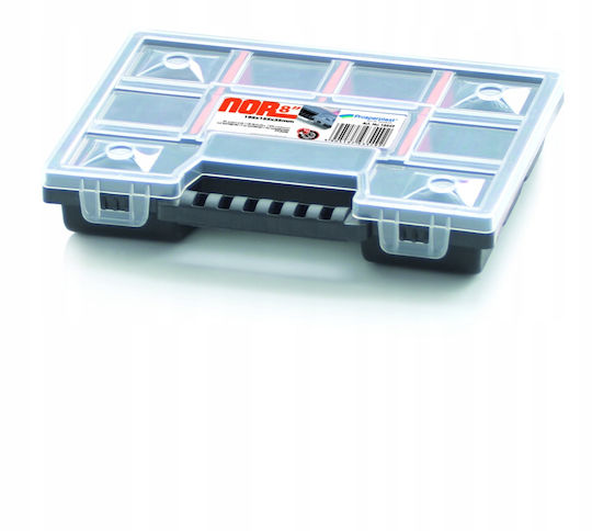Prosperplast Tool Compartment Organiser 11 Slot Red 19.5x15.5x3.5cm