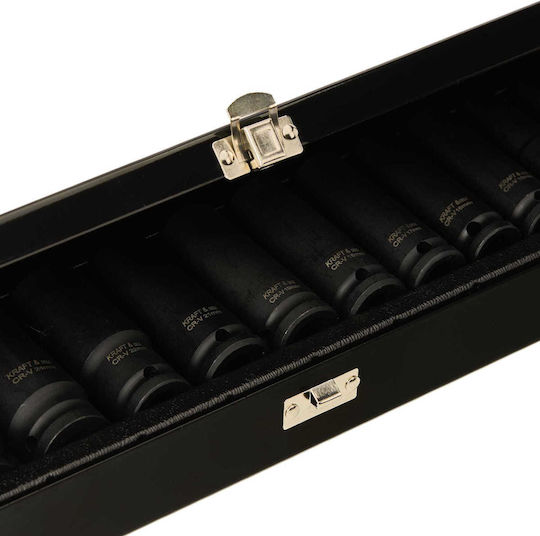 Set Chei Tubulare de Impact Lungi Kraft&dele Kd11769 1/2" 15 Bucăți
