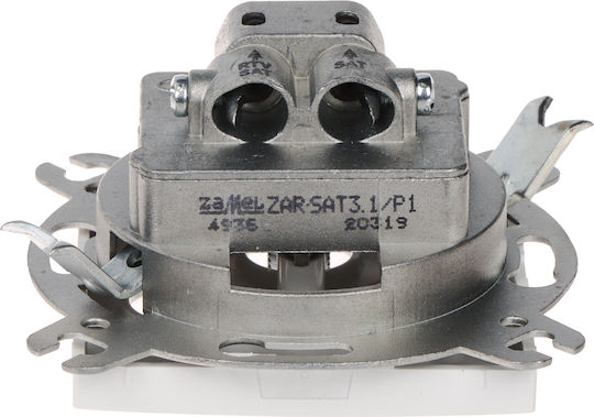 Santra Socket R-tv-2xsat End Without Frame Flush-mounted White 4160-10