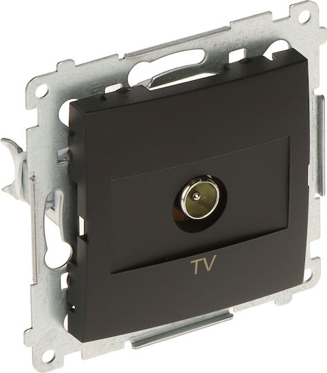 Kontakt-Simon TV Antenna Socket Terminal in Black color DAK1.01/49