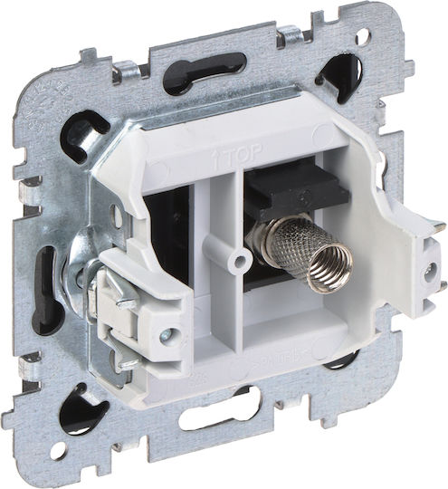 Santra 1xTV Socket Type FF Without Frame Flush-Mounting Black 4186-19